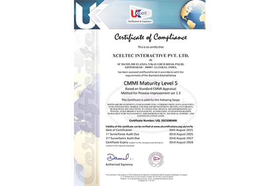 Xceltec Achieves CMMI Maturity Level 5 Certification Renewal